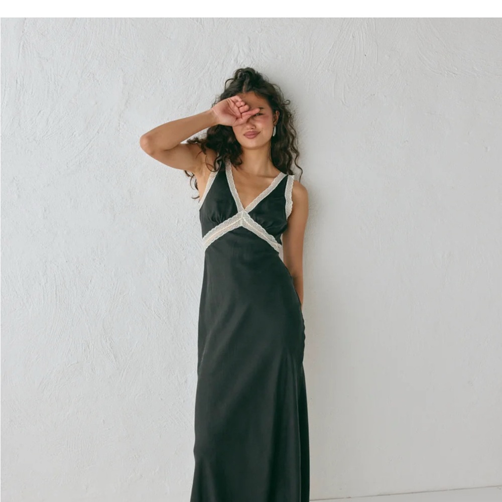 Chic Black and White Maxi Dress